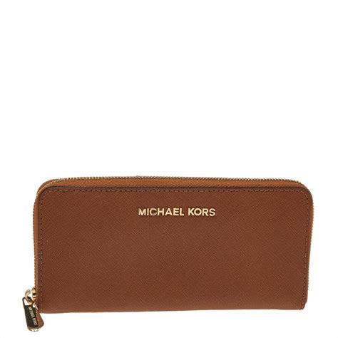 brown leather michael kors walle|Michael Kors wallet.